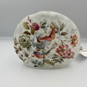 Decorative Lighted Globe Floral Bird Butterfly Accent Lamp Tabletop Decor